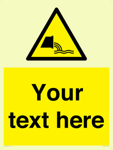 Custom Warning sewage effluent outfall